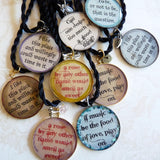 Assorted Resin Shakespeare Quote Pendants-Food of Love