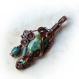 Turquoise Wire Wrapped Pendant