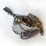 Labradorite Marquise Wire Wrapped Wearable Art Pendant -Available June 11, 2024