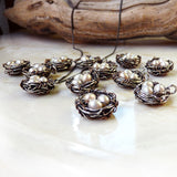 Nest with Pearl Eggs Pendant - CUSTOM Nests