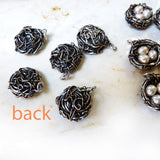 Nest with Pearl Eggs Pendant - CUSTOM Nests