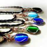 Rt sides cats eye handmade pendant necklaces