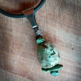 men's wire wrap pendant w four genuine turquoise nuggets