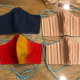 Handmade Fabric Face Mask - Cotton Cloth Protective Face Covering - Washable & Reusable