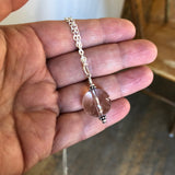 Hand holding Handmade Silver Gemstone Quartz Crystal Ball, Crystal Healing Stones, Natural Healing Stones
