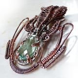 Award winning wire wrapped pendant copper flourite