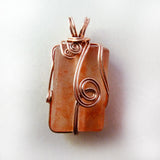 recycled bottle glass beautifully wire wrapped bright copper