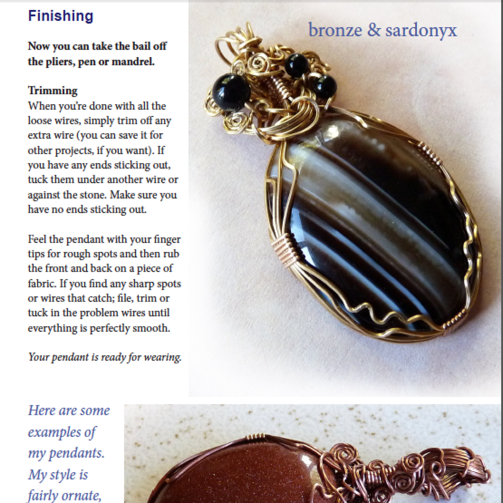 Simple Wire Pendant Patterns Basic & Beautiful Wire Wrapped Pendant Tutorial – Rhonda Chase Design