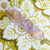 purple & gold sea glass pendant handmade women's jewelry