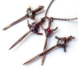 Jewel Sword Cosplay Handmade Mens Pendant Jewelry Necklace