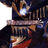  tribal wire weaving mens jewelry tie bar tie clip in copper
