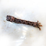 Handmade tribal wire weave tie bar tie clip oxidized copper