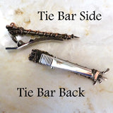 side and back off handmade wire wrapped tie bar tie clip