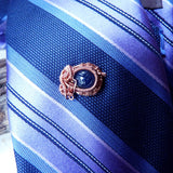 mens jewelry scarab tie tack shown on tie for suit