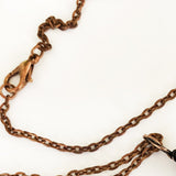Peridot Wire Wrapped Handmade Pendant on chain, Green Natural Gemstone and Copper