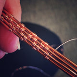weaving a handmade tie bar tie clip mens jewelry copper