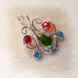 wire wrapped sterling silver handmade butterfly
