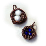 handmade nest jewelry variations with antique copper finish