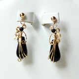 Greek Goddess Teardrop Wire Wrap Earrings